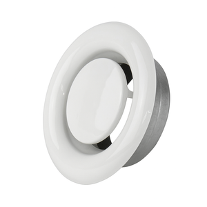 Низкая цена, потолочный регулируемый круглый воздушный клапан, Белый алюминиевый круглый воздушный диффузор для воздуховода Hvac - Product Image 1