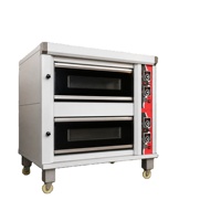 Four à pâtisserie Rui Tai Commercial à 2 niveaux et 4 plateaux, en acier inoxydable, chauffage uniforme, contrôle numérique, pour boulangerie, pâtisserie, cuisson du pain et des gâteaux