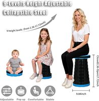 Tabouret Rétractable Léger Robuste 600lbs Portable Tabouret Télescopique Pliable Réglable Siège Pliant Tabouret Chaise