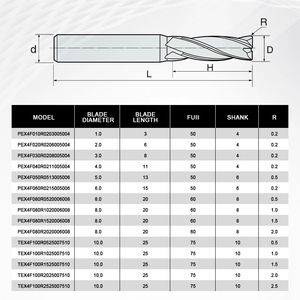 Dohre Bán Tốt Endmill Carbide <span class=keywords><strong>4</strong></span> <span class=keywords><strong>Flutes</strong></span> 55 HRC Bốn <span class=keywords><strong>Flutes</strong></span> Góc Bán Kính <span class=keywords><strong>End</strong></span> Mill Độ Cứng Cao 6Mm Phay Cutter - Product Image 5