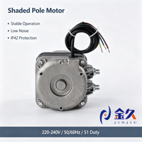 Moteur à pôles ombragés à faible bruit 110-120/220-240V 50/60Hz IP42 pour ventilateur de refroidissement de condenseur de congélateur et réfrigérateur