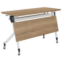 Table de conférence pliante moderne minimaliste portable, gain de place, polyvalente, en bois, avec étagère de rangement en acier et roulettes, mobilier de bureau
