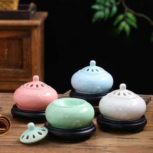 Bruciatore di incenso elettrico 220V portatile in ceramica incenso Oud Bakhoor bruciatori di regolazione della temperatura per la casa - Product Image 4