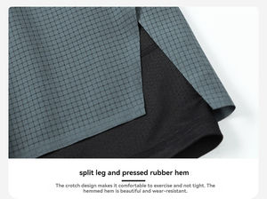 2 1 Running Marathon Shorts Quick Dry Anti-slip Double-<b>layer</b> Sports Mesh Customizable Anti-UV Pattern Joggers Fitness Athletic - Product Image 3