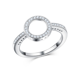 Anello Unisex di Moda per Coppie con Zircone Scintillante, in Lega di Rame Regolabile, Stile Moderno, Regalo di Fidanzamento - Product Image 5