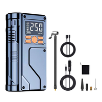 Gonfleur de pneus portable 2026 avec lumière LED, pompe électrique, manomètre numérique, batterie 6000 mAh, arrêt automatique pour pneus de voiture