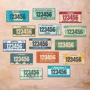 Matrícula personalizada de alta calidad en relieve de aluminio American Car Plates Souvenir Matrícula