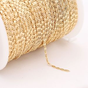 Cadena de Eslabones Decorativos Chapada en Oro de 14K |   Cadena de Latón Sólido por Metro o Rollo |   Ideal para la Creación de Joyería Única Hecha a Mano - Product Image 1