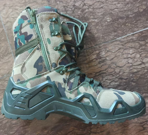 TSB07 MRN MEN outdoor Camo Outdoor Tactical <b>Hiking</b> cow leather Side Zipper High‑Top combat <b>Boots</b> Durable Anti‑Slip Trekking - Product Image 3