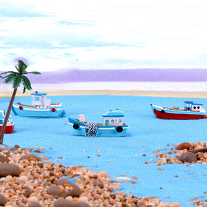Miniatures de bateaux en résine pour aquarium, décorations de paysage de plage, ornements de navires miniatures, accessoires de bricolage - Product Image 3
