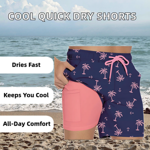 Pantalones Cortos Deportivos de Verano para Hombre, Talla Grande, Sólidos, Casuales, de Secado Rápido, Transpirables, de Cintura Media, hasta la Rodilla, de Lona Elástica - Product Image 2