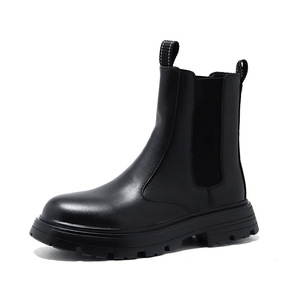 Botas de Cuero para Hombre, Moda 2026, Estilo Retro Coreano, Botas de Cuero de Caña Alta para Jóvenes - Product Image 5
