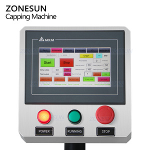 Machine de capsulage automatique à double tête servo ZONESUN ZS-SVXG01 pour pots et bouteilles ronds de produits alimentaires, cosmétiques, crèmes pour le visage et les mains - Product Image 2