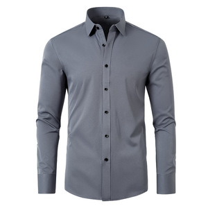 Camicia in popeline leggera aderente da <span class=keywords><strong>uomo</strong></span> più venduta <span class=keywords><strong>abbigliamento</strong></span> estivo antirughe elasticizzato - Product Image 5