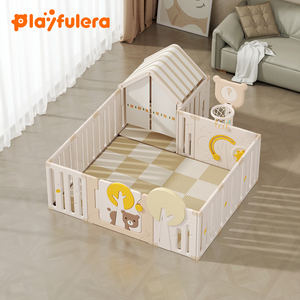 Corralito Multifuncional para Bebés <span class=keywords><strong>y</strong></span> Niños Pequeños - Corralito Modular de Plástico |   Corrales de Juego Seguros para Niños para Uso en Dormitorios <span class=keywords><strong>y</strong></span> Escuelas - Product Image 1