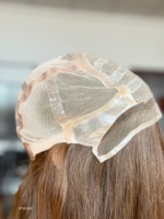 Perruques en cheveux humains SHY Medical, en PU, entièrement en dentelle, avec nœuds fins et direction naturelle, pour remplacement capillaire féminin, vente en gros