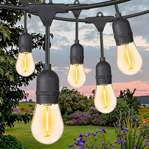 Guirnalda LED impermeable IP65, cadena de luces de 10m, 48 pies, Bombilla S14 para Patio, decoración de Camping, plástico para decoraciones navideñas - Product Image 1