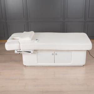 Massageliege mit Massagesessel aus Massivholz, elektrisch verstellbar mit 4 Motoren, anpassbare Farbe, Kosmetikliege für Schlafzimmer & Fitnessstudio - Product Image 1