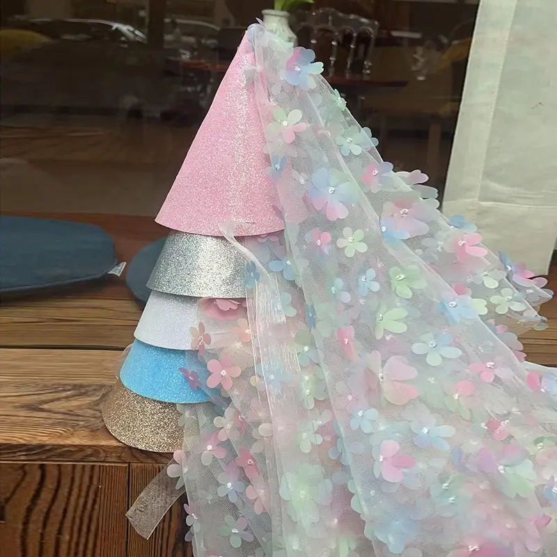 사용자 정의 생일 모자 파티 어린이 생일 용품 머리띠 마카롱 밝은 색 원사와 생일 축하 모자