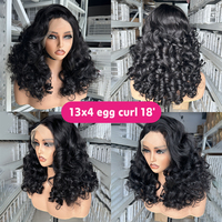 Perruques Cheveux Humains Vierge MayQueen HD Lace Complète Ondulés Frisés en Tissage Vietnamien Transparent Lace Front pour Femmes Noires