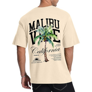 T-shirt Grafica a Maniche Corte da Uomo con Stampa Palma, in Jersey Misto Cotone-Bambù 220gsm di Mal - Product Image 6