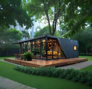 Résidences préfabriquées modulaires modernes Villas élégantes <span class=keywords><strong>en</strong></span> bois pour hôtels, bureaux, chambres à coucher, magasins <span class=keywords><strong>en</strong></span> acier durable - Product Image 3
