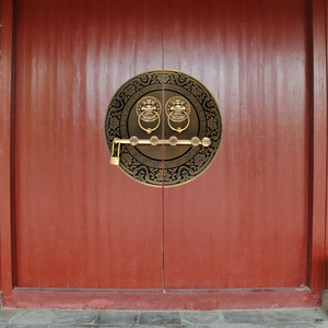 <b>Antique</b> Chinese Style <b>Brass</b> <b>Door</b> Handles With Lion <b>Knobs</b> Large Size For Wooden <b>Doors</b> - Product Image 3