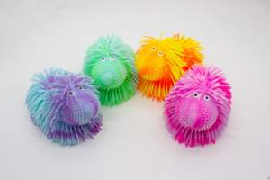 XTQ iki renk karışık tüylü kirpi köpek yenilik popüler karikatür stres yumuşak sıkmak oyuncak çocuklar için - Product Image 6