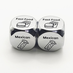 Nuevo producto <span class=keywords><strong>Ideas</strong></span> 2025 Metal logotipo personalizado D6 20MM 25MM 30MM juego <span class=keywords><strong>de</strong></span> dados <span class=keywords><strong>para</strong></span> Navidad aniversario novio novia regalos - Product Image 2