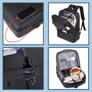 Logotipo personalizado al por mayor <span class=keywords><strong>de</strong></span> cuero sintético impermeable <span class=keywords><strong>de</strong></span> alta calidad <span class=keywords><strong>de</strong></span> negocios portátil <span class=keywords><strong>mochila</strong></span> multifuncional - Product Image 4