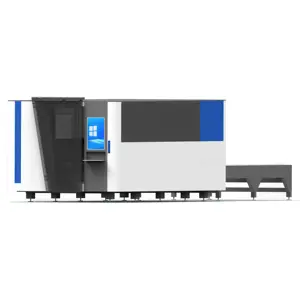 Huaxia factory 6000 Watt High power CNC Fiber Laser Cutting Machine Full Cover Large Size Laser Cutter