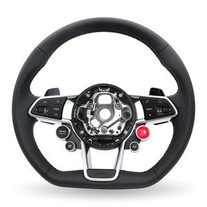 Volant personnalisé RS R8 en cuir semi-alcantara pour <span class=keywords><strong>Audi</strong></span> A3 A4 B6 <span class=keywords><strong>RS6</strong></span> C8 RS3 8V SQ8 SQ5 B8 B8.5 B9.5 Q3 S3 - Product Image 2