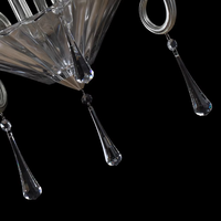 Lustre en cristal de luxe de style européen simple, lampe suspendue artistique transparente, éclairage pour hall d'hôtel