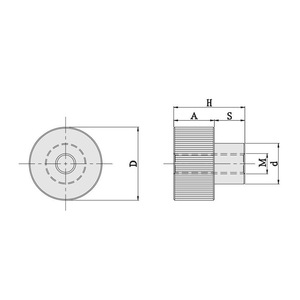 Minhui Mw Stainless Steel Cylindrical Head Screw Knurled Adjusting Bolt Solid Style For Handwheel Use - Product Image 1