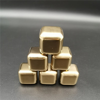 Ensemble de pierres à whisky carrées en acier inoxydable, glaçons métalliques réutilisables, refroidisseurs personnalisés en gros, pierres froides pour boissons, coffret cadeau pour bar, vente en gros