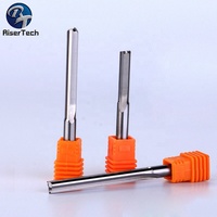 Fraise droite en carbure de tungstène à 2 cannelures pour le travail du bois, outil de découpe pour acrylique et plastique, 6 mm
