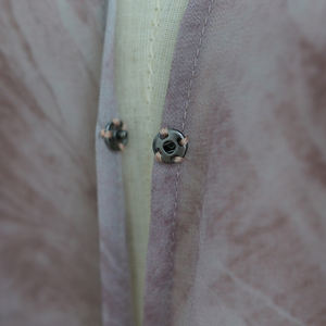 Robe en <span class=keywords><strong>mousseline</strong></span> imprimée tie-dye Abaya ouverte sur le devant avec bouton et écharpe assortie islamique musulmane femmes vêtements Caftan Robe <span class=keywords><strong>Djellaba</strong></span> - Product Image 6