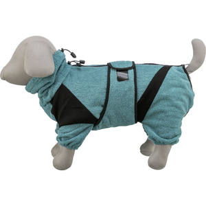 Combinaison de bain pour animaux de compagnie, taille L, bleu pétrole, en polaire douce, vêtements pour chiens - Product Image 3