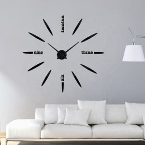 Commercio all'ingrosso moderno di <span class=keywords><strong>grandi</strong></span> dimensioni arte 3D fai da te autoadesivo della parete <span class=keywords><strong>adesivi</strong></span> orologio - Product Image 3