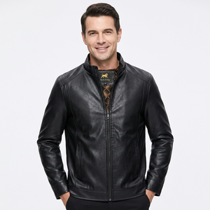 Motorcycle Leather <b>Jacket</b> Cross Zip Asymmetric <b>Punk</b> Rock Coat Sleek Designer Fashion Outerwear Men's <b>Jackets</b> - Product Image 1