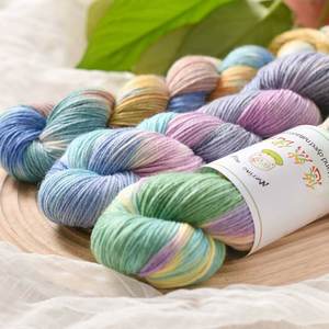 Kit de Hilo de Lana 100% Cachemira Teñido a Mano 100 g Anti-Pilling Ajustado y Cálido Torcido para Tejer a Mano Tipo Estambre - Product Image 1