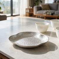 Sous-verre en métal écologique à motif marteau losange, design classique, résistant à la chaleur, pour tasses, collations et bonbons
