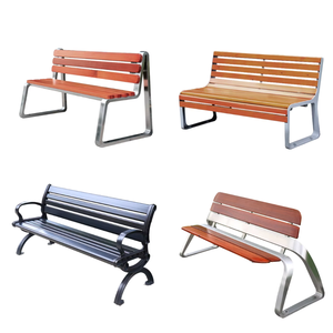 Silla de parque <span class=keywords><strong>Banco</strong></span> largo de fila de jardín al aire libre con ocio de hierro de acero inoxidable anticorrosión para uso en patio o gimnasio - Product Image 1