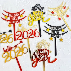 Honey And Sweetness Acrylic New Year <b>Cake</b> <b>Decorations</b> Happy New Year Party <b>Supplies</b> <b>Cake</b> Plugins - Product Image 1