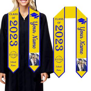 Estola de Graduación Blanca Unisex para Mayores de Edad, Sublimación en Blanco, Personalizable con su Propio Logotipo - Product Image 3