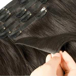 Extensiones de Cabello Humano Remy Brasileño 11A, Suaves y Sedosas, Doble Trama, con Clip, Agarre Ajustable y Seguro, Tejido Doble a Máquina - Product Image 1