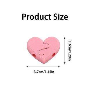 Producto superventas transfronterizo: Decoración para ropa con cuentas de cordón para sudaderas con capucha, de material PET impreso en 3D con diseño de corazón - Product Image 4