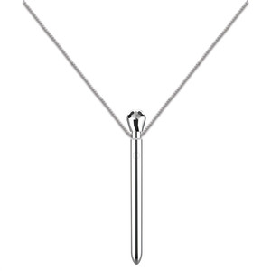 Новогодние подарки из нержавеющей стали, Вибрирующая пуля, перезаряжаемая Женская батарейка, Женское Ожерелье, вибратор, секс-игрушки для женщин - Product Image 2