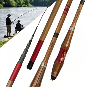 <span class=keywords><strong>Canne</strong></span> à pêche à la <span class=keywords><strong>mouche</strong></span> en bambou Carbonized Stream and Ditch Fishing Hand Rod Bamboo Fishing Rods 28 Offset 19 Crucian Carp Rod - Product Image 1