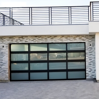 Fabricant professionnel de portes de garage classiques à impact, portes de garage à simple battant avec fenêtres, sécurité renforcée